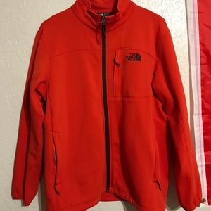burnt orange “the northface” jacket